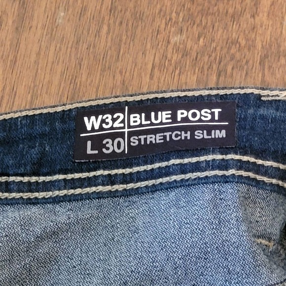New BLUE POST Slim Stretch Jeans Blue NWT 32 x 30 - Picture 3 of 16